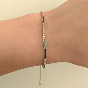 Rainbow bolo bracelet in excellent condition